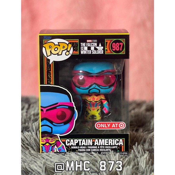 Funko Pop! The Falcon and the Winter Soldier - Captain America Blacklight # 987